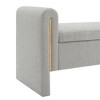 Modern Teddy Bed End Bench with Arms and Storage, Upholstered Large Foot Rest Stool, 52.25in Width - 4 of 4