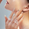 Turandoss 5 Stone Moissanite Rings for Women, 3.75MM D Color VVS1 Clarity Lab Created Moissanite Anniversary Rings - 2 of 4
