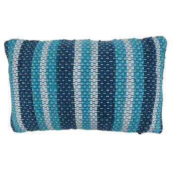 Saro Lifestyle Striped Chindi  Decorative Pillow Cover