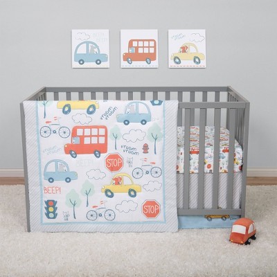 Sammy & Lou Beep Beep Transportation Crib Bedding Set - 4pc