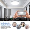 Itopfox LED Flush Mount Ceiling Light Fixture, 5000K Daylight White, 2400LM, Round Flat Light for Bedroom, Non-Dimmable - 4 of 4