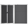 vidaXL Garden Tool Shed Anthracite 88.6"x35"x63.4" Galvanized Steel - 3 of 4