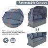 Outdoor Patio Furniture Set Daybed Sunbed with Retractable Canopy Conversation Set Wicker Furniture - 4 of 4