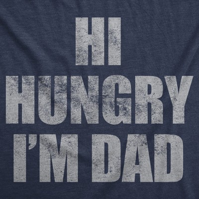 Мужские футболки Crazy Dog T-Shirts, Inc. Mens Funny T Shirts Hi Hungry Im Dad Sarcastic Corny Joke Graphic Novelty Tee for Men - Crazy Dog Men's T Shirt Gift for Dad Navy L — фото 2