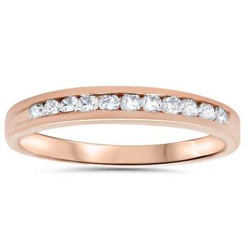 Pompeii3 1/4ct Channel Set Diamond Wedding Ring 14K Rose Gold