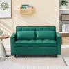 Okak Modern Comfy Velvet Convertible Sleeper Sofa Bed with Adjustable Backrest & Pillows,Upholstered Deep Seat Sofa Couch for Living Room - 4 of 4