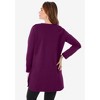 Roaman's Women's Plus Size Crisscross Sweatshirt Tunic - 3 of 4