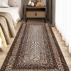 Acekool 9x12 Washable Area Rug, Modern Printed Braided Look, Non-Slip, Stain Resistant Large Brown Carpet for Bedroom, Living Room, Dining Room - 3 of 4