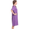 Just Love Womens Nightgown - Short Sleeve Henley Oversized Sleepwear Gown - 2 of 3