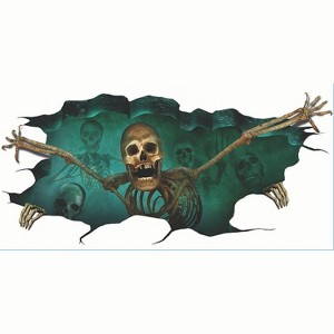 Fun World 41.25 x 20.5 in Skeleton Fiends from Below Floor Mat - Gray - 1 of 1