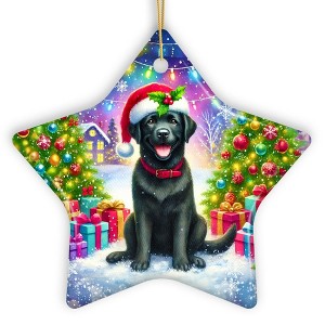Sparkling Yuletide Black Labrador Retriever Ornament, Joyful Christmas Gift| OrnamentallyYou - 1 of 4