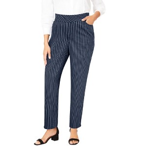 Jessica London Women's Plus Size Tall Comfort Waist Stretch Denim Straight Leg Jean - 1 of 4