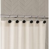 Home Mart Goods 12 Piece Set Chrome Black Heavy Duty Shower Curtain Hooks Rings Rustproof Metal - 2 of 3