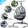 Outdoor Egg Chair, Hanging Egg Chair with Big Size Seat, Cushion, Large Base, Handcraft Weaving Swing Egg Chair for Courtyard, Garden - 2 of 4