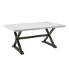 Landon Marble Dining Table White - Picket House Furnishings: Espresso Base, Transitional Style, Seats 4 - image 2 of 4