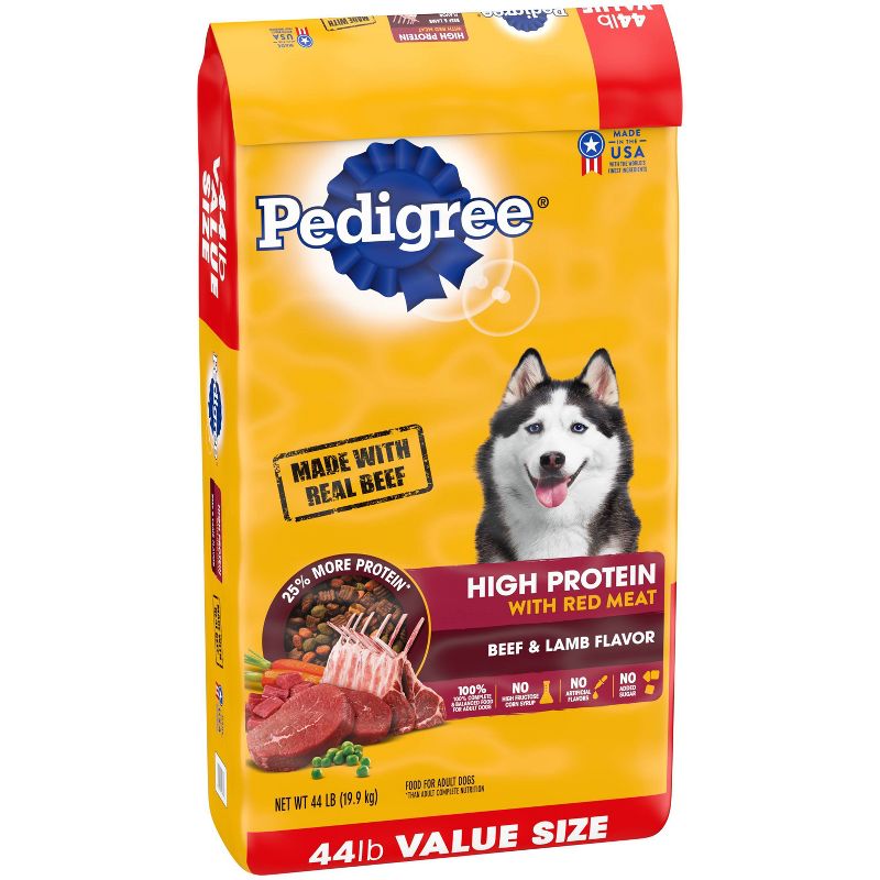 Pedigree High Protein Beef & Lamb Flavor Adult Complete & Balanced Dry Dog Food, 5 of 9