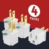 Itopfox 2 to 3 Prong Outlet Adapter, Polarized Grounded Plug Converter for Household & Workshops, ETL Listed, 4-Pack, White - 4 of 4