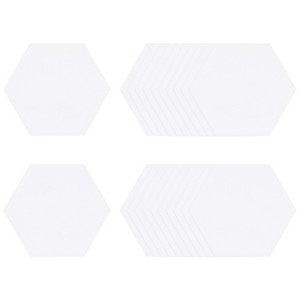 Unique Bargains Hexagon Shapes English Paper Reusable Sewing DIY Quilting Templates 100 Pcs - 1 of 4
