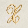 Avanti  Ivory with Gold Script Monogram Hand Towel Letter   X - 2 of 3