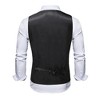 Mens Vest Tie Set Paisley Vest and Necktie Pocket Square 3pc Formal Dress Waistcoat for Suit or Tuxedo - 2 of 2