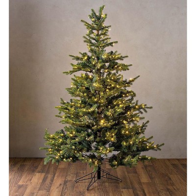 Plow & Hearth - Grandis Fir Christmas Tree with 580 Lights