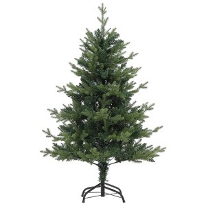 4 Ft Prelit Artificial Christmas Tree, Small Xmas Tree with 150 Warm White Lights, 265 Full Branches, Traditional Green Christmas Tree - 1 of 4