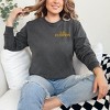 Simply Sage Market Women's Embroidered Hello Pumpkin Long Sleeve Garment Dyed Tee - 2 of 4