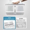 Aoibox Plastic Shower Caddy with Handle and Holes, Portable Bathroom Organizer for Toiletries, College Dorm Essentials, White/Silver - 3 of 4