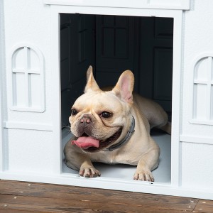 Akoasm Easy-Assembled Plastic Waterproof Dog Shelter With Door For Medium And Small Dogs-Blue - 1 of 4