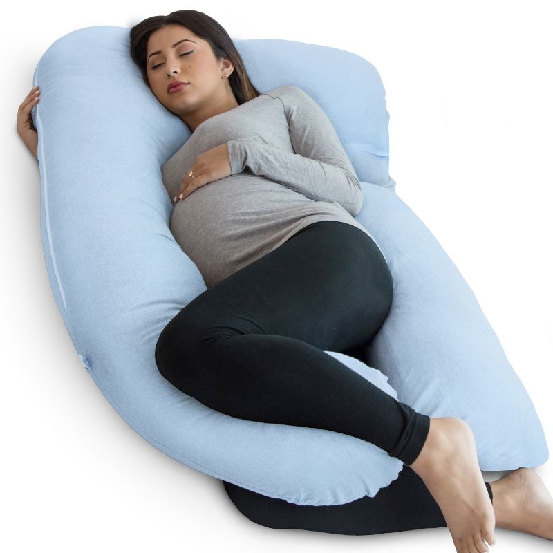 PharMeDoc Pregnancy Pillow, U-Shape Full Body Maternity Pillow, Jersey Cotton Cover, 3 of 10