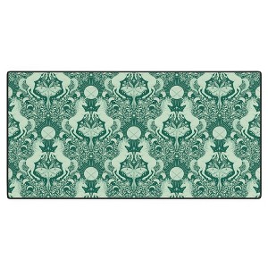 Avenie Unicorn Damask Green Desk Mat -Deny Designs - 1 of 4