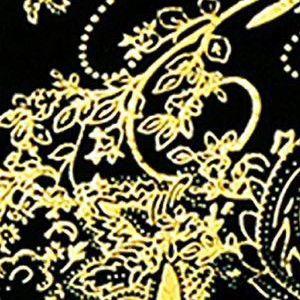 metallic black / gold