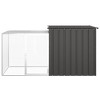 vidaXL Rabbit Cage Anthracite 78.7 in.x35.8 in.x39.4 in. Galvanized Steel - 3 of 4