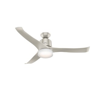 54" Symphony Ceiling Fan with Remote Nickel: Wi-Fi & LED Light - Hunter Fan - 1 of 4