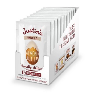 Justin's Vanilla Almond Butter Squeeze - 1.15oz / 10ct - 1 of 3