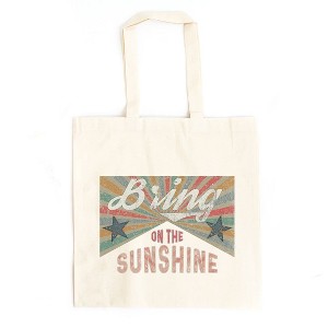 City Creek Prints Bring On The Sunshine Stars Canvas Tote Bag - 15x16 - Natural - 1 of 2