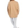 U.S. Apparel Men's & Women's Oversized Crew Neck Cozy Sweatshirt | Camel - 4 of 4