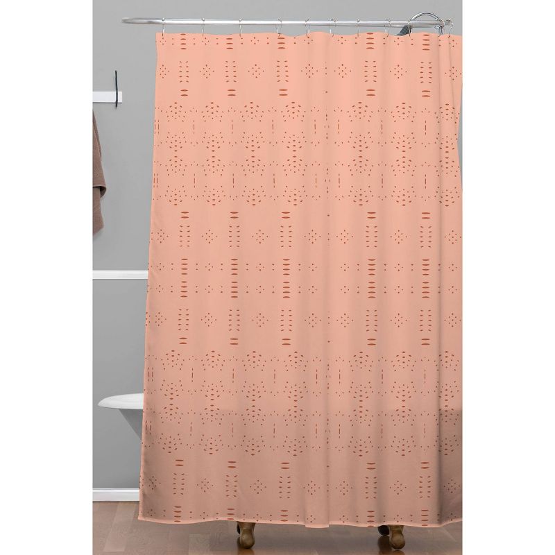 Grace Saona Pattern Pastel Shower Curtain Orange - Deny Designs, 3 of 5