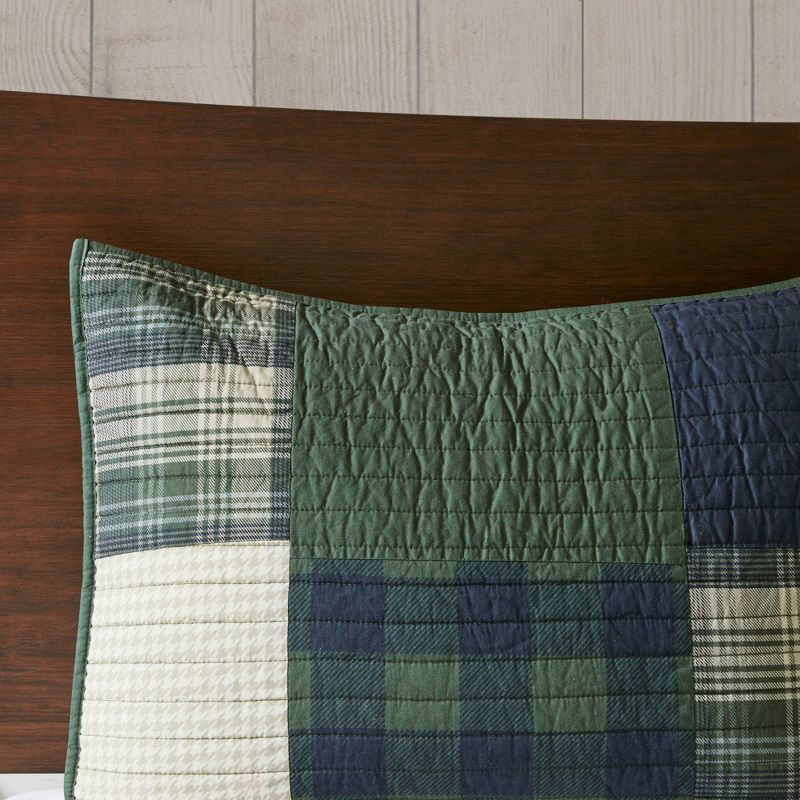 Twin/Twin XL Mill Creek Oversized Cotton Quilt Bedding Set Green - Woolrich, 4 of 10