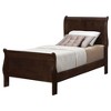 TiramisuBest Brown Wood Cappuccino Twin Sleigh Bed, 41x84x47 inches, 65 lbs - 3 of 4