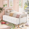 NicBex Twin Size Platform Bed Frame with Headboard and 6 Drawers for Kids,Solid Wood Slats Support,No Box Spring Needed,Easy Assembly,White - 2 of 4