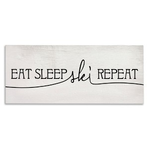 Stupell Industries Eat Sleep Ski Repeat Phrase Canvas Art, 30" x 13" - 1 of 4