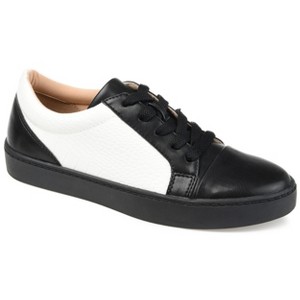 Journee Collection Womens Lynz Medium and Wide Width Two-Tone Lace-Up Sneakers - 1 of 4