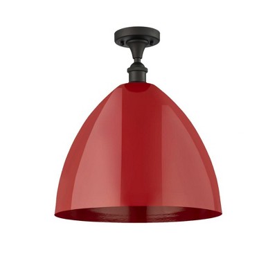 Plymouth Dome - 1 Light Semi-Flush Mount In Industrial Style-18.75 Inches Tall and 16 Inches Wide