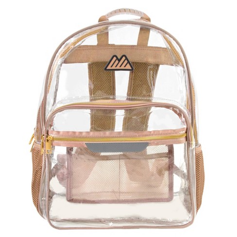 Summit Ridge Clear 18 Backpack with Patch Printed Straps Tan