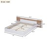 CAVINAS Queen Size Platform Bed Modern Wooden Bed Frame with Headboard, 2 Storage Drawers, 2 Bedside Shelves and Sockets for Bedroom - 3 of 4