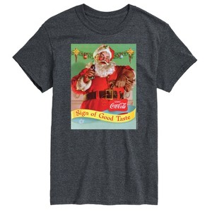 Men's - Coca-Cola - Sip Of Good Taste Vintage Coca Cola Santa Short Sleeve Graphic T-Shirt - 1 of 4