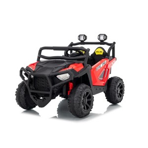 Jojoka 24V 2-Seater Electric UTV for Big Kids, 4-Wheeler Suspension,3 Speeds, Remote Control, Bluetooth, LED Lights - 1 of 3