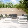 vidaXL Patio Furniture Set 6 Piece Outdoor Lounge Set with Cushions Solid Wood - White Pine - 2 of 4