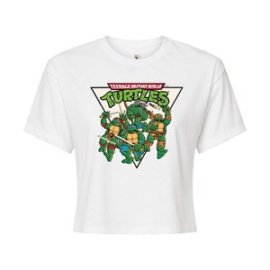 Women's - Teenage Mutant Ninja Turtles - Triangle Logo Cropped Graphic T-Shirt - 1 of 4